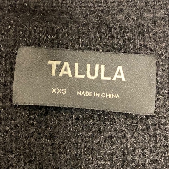 NWOT TALULA x ARITZIA Mohair Merino Wool Blend Black Open Pocket Cardigan XXS - Picture 13 of 16